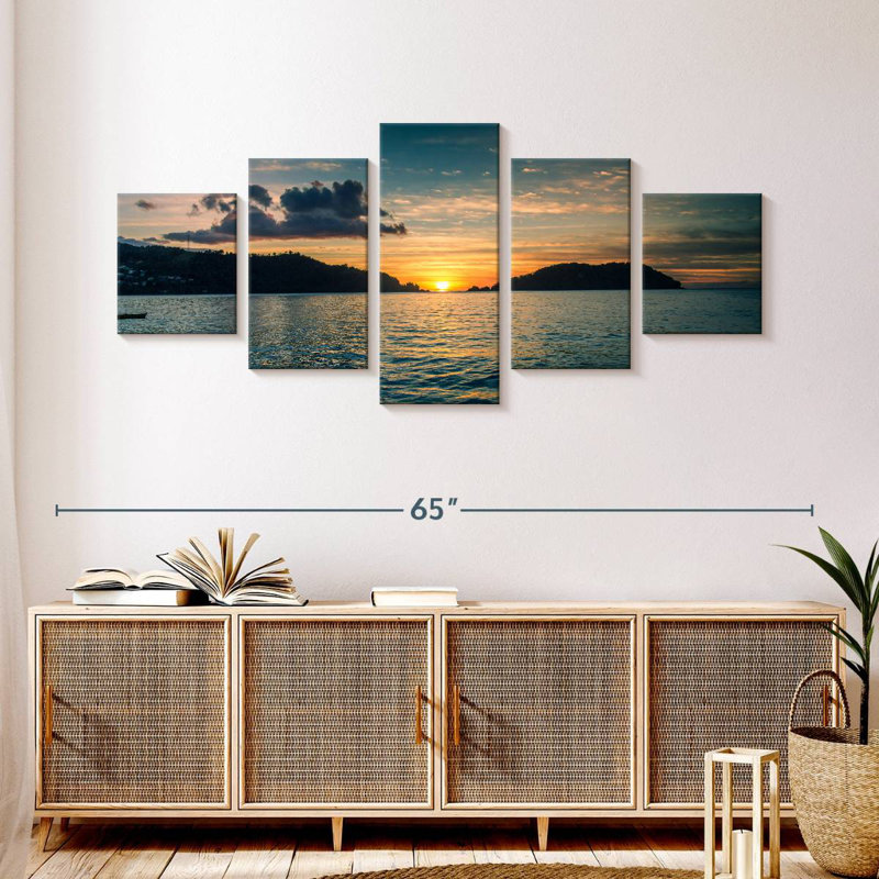 Cumberland Bay Sunset, 24" H x 55" W