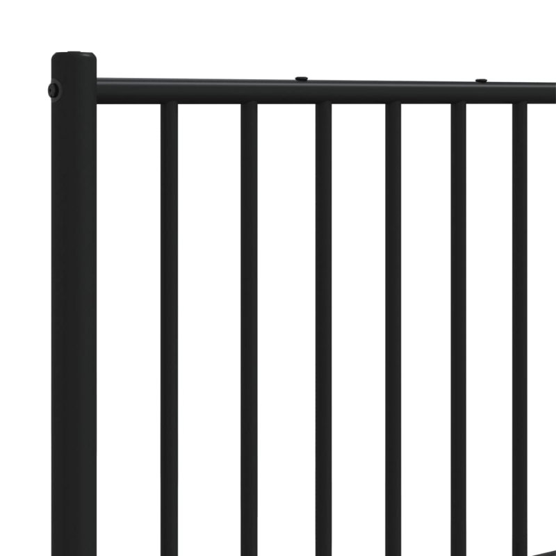 Demarrio vidaXL Durable Metal Headboard, Modern Style, Black, Queen