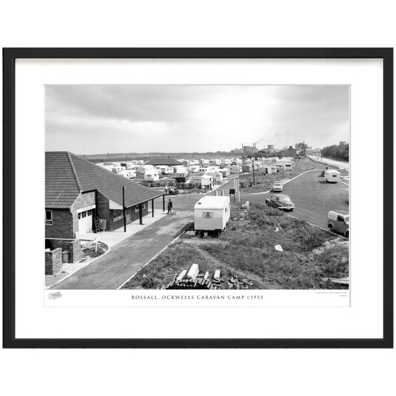 Rossall, Ockwells Caravan Camp C1955 - Single Picture Frame Print, 40cm H x 50cm W x 2.3cm D