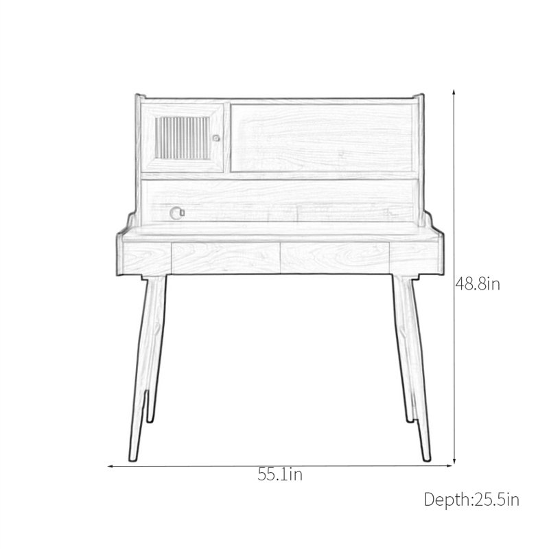 Solid Wood Furniture Dresser, Walnut