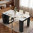 Extendable Dining Table With 3 Removable Middle Leaves, Mobile Rolling Island Table With Power Outlet, Saving-Space Cabinet With Storage For Dining Room And Living Room-2780948