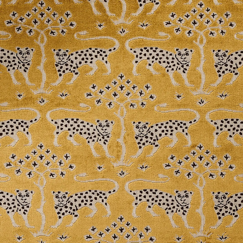 Tissu en velours Woodland, Doré