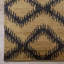 Tapis d'intérieur rectangulaire en laine anthracite doré, fait main, géométrique et noué à la main-494482907
