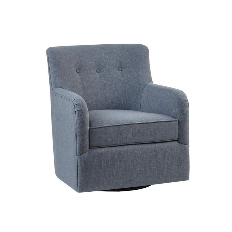 Chaise pivotante Adele, Tissu bleu
