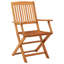 Gemala Folding Garden Chairs 4 pcs Solid Eucalyptus Wood