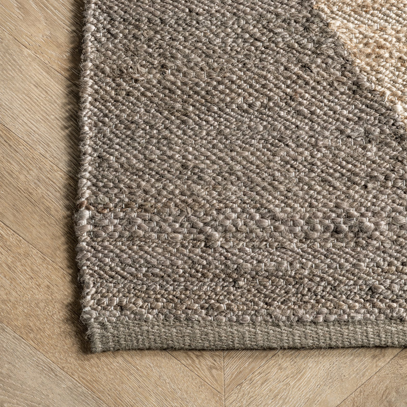 Tapis en jute / coton à motif géométrique Lowther, Rectangle de 5 pi x 8 pi
