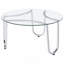 Ensemble de tables basses chromées 3 pièces