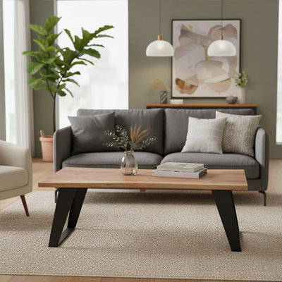 Surax Acacia Wood Coffee Table