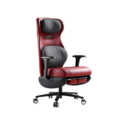 Red Ergonomic Reclining Gaming Chair, Electric Lumbar Support, Ventilation & Heating, Wired Version