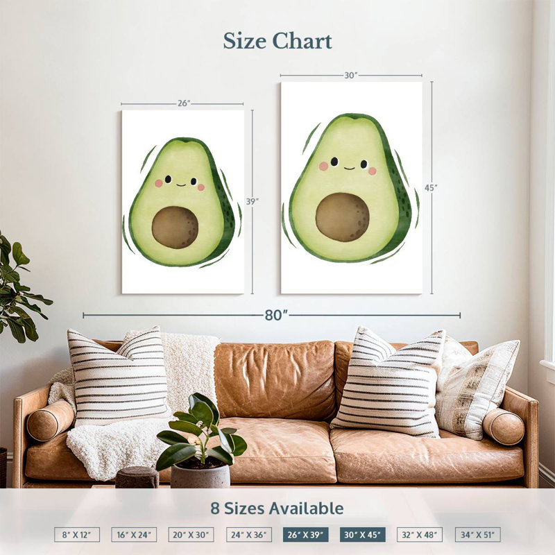 Yarlin Cute Avocado, 39" H x 26" W