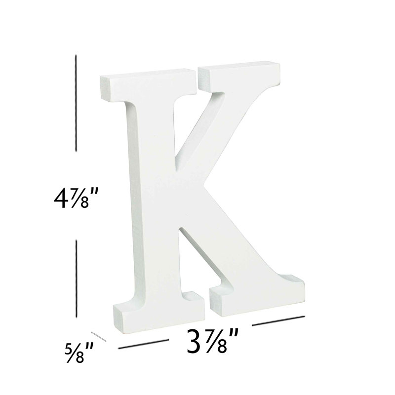 Text & Numbers Letter Block, K