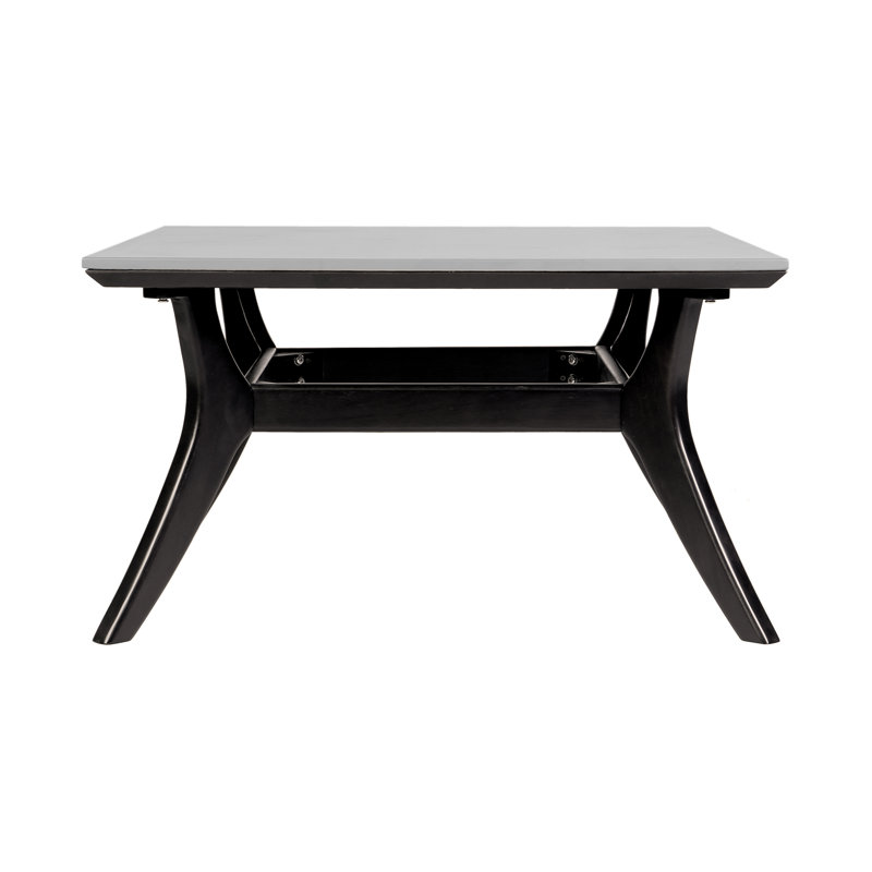 Table basse d'extérieur durable, bois d'eucalyptus et super pierre pour le patio