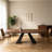 Modern Nut-brown Rectangle Solid Wood Dining Table-87676220