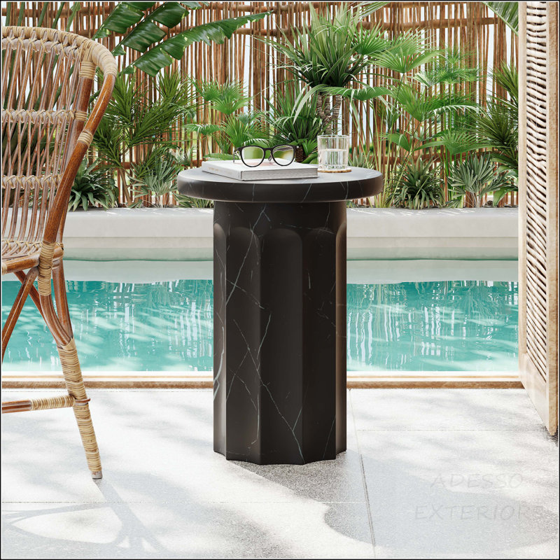 Table d'appoint en marbre noir MGO