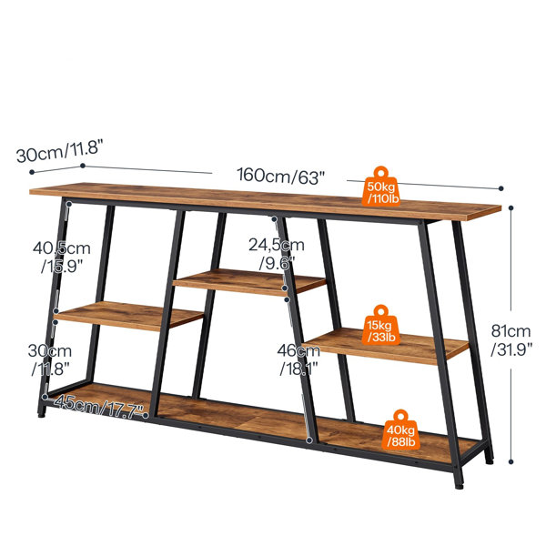 Trent Austin Design Console Table, 4-Tier Narrow Entryway Table with ...
