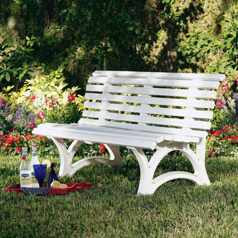 Banc de jardin en PVC Hampstead, Blanc