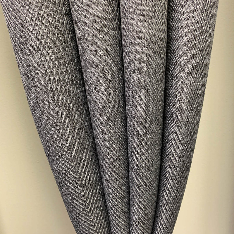 Panneau de rideau simple occultant et isolant de couleur unie avec œillets, L 80 po x L 95 po, Gris foncé