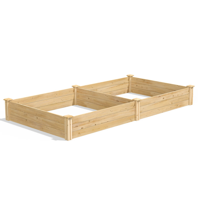  Classic Cedar Raised Garden Bed, 4' X 8' X 10.5" (1/2" Thick), 10.5" H x 96" W x 48" D