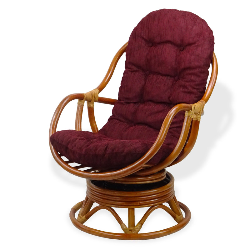 Chaise berçante Anairis, Brun foncé, Bois médium