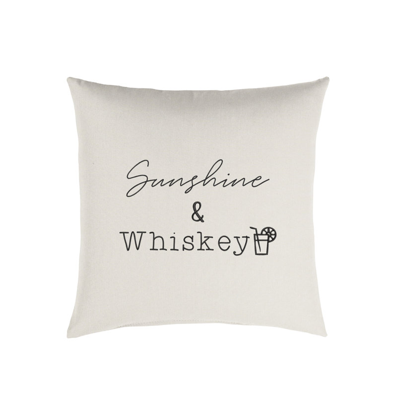 Housse et insert de coussin d'extérieur carré Sunshine and Whiskey