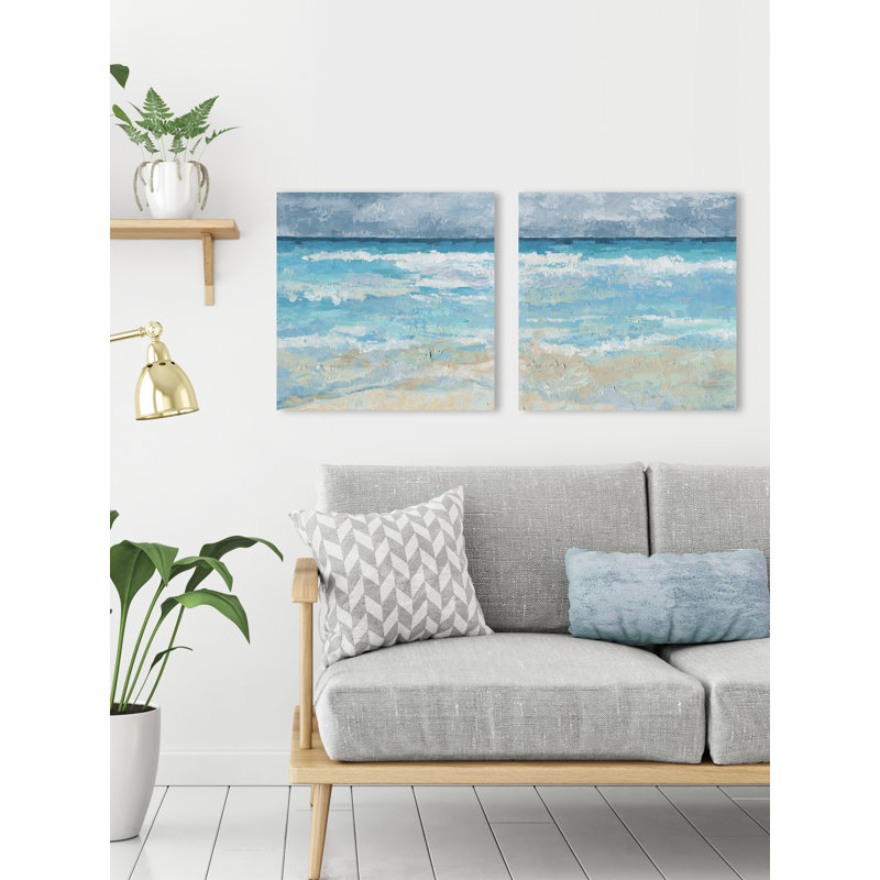 « ludique waves » par parvez taj,-image multi-pièces sur toile tendue, H 12 po x l 12 po x P 1,5 po