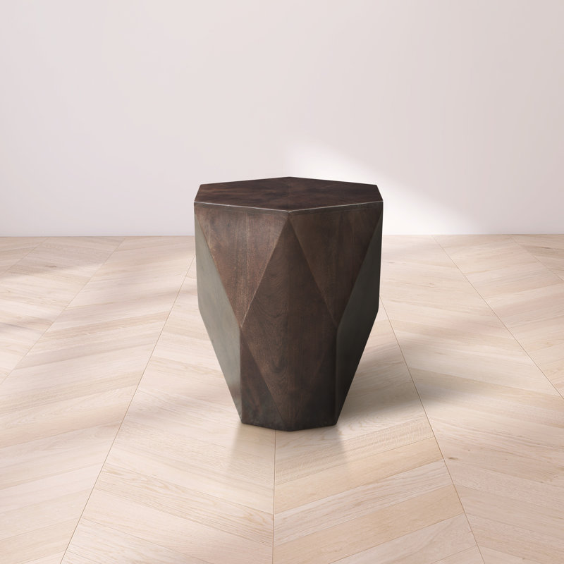 Hueston Oak Veneer Diamond Shaped End Table, Brown