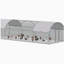Grand poulailler en métal pour jardin, extérieur, canard, lapin 9,2 po x P 24,9 po x H 6,5 po