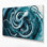 Nautique, pieuvre bleue, art mural sur toile