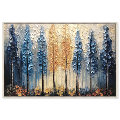 «Dusk & Dawn Trees», art floral bleu par Art Remedy