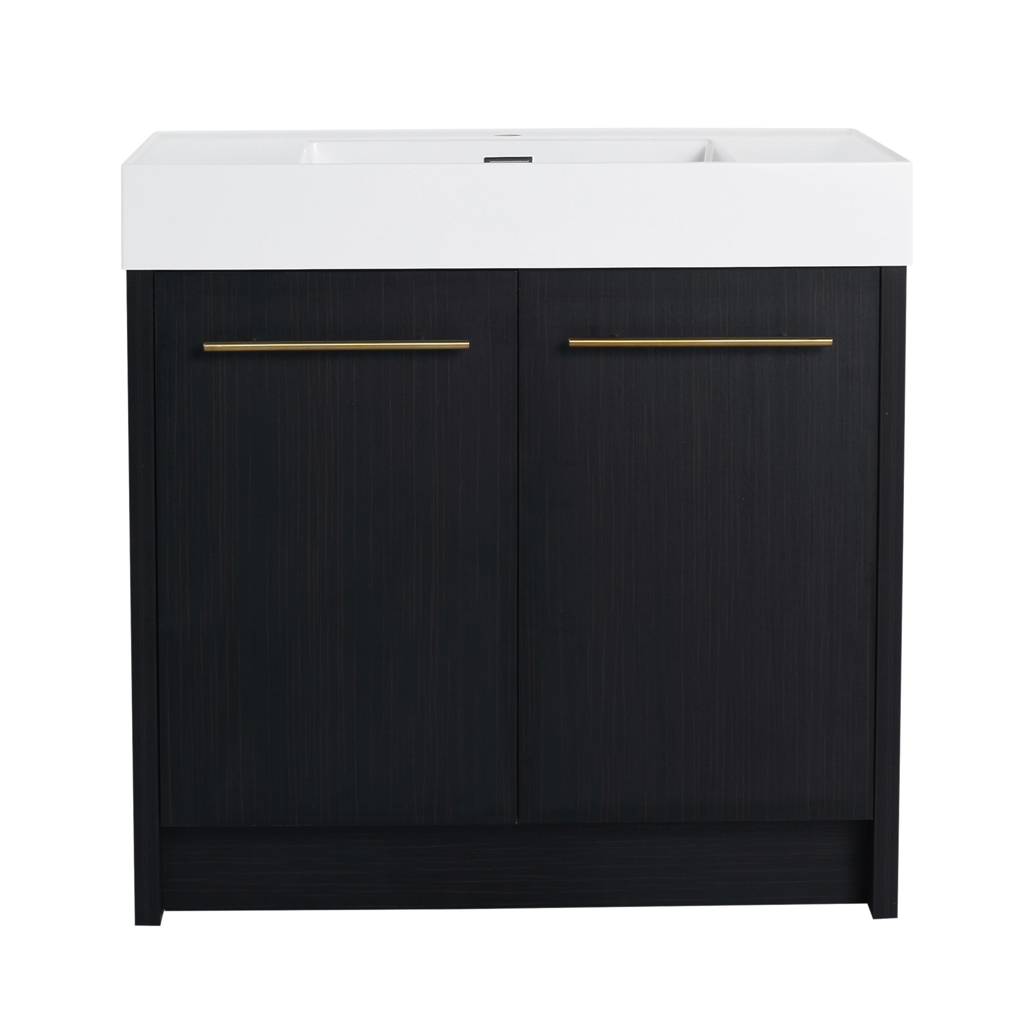 STYLISH 36 Inch Freestanding Bathroom Vanity With Resin Sink, With Soft ...