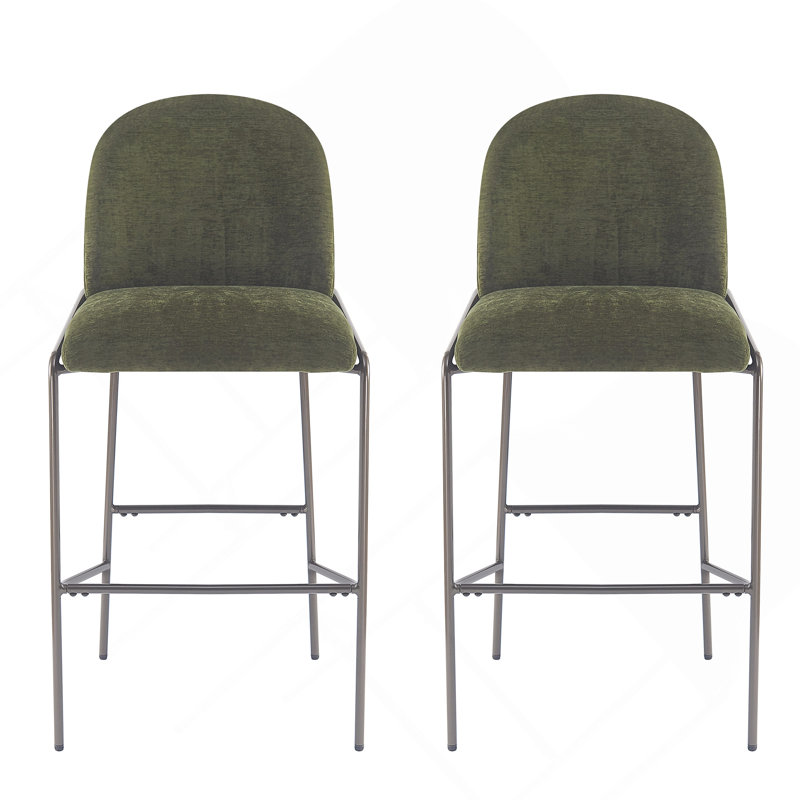 Ensemble de 2 tabourets de bar Galen, Vert