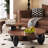 Light luxury retro solid wood coffee table