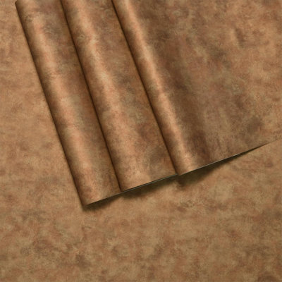 Papier peint adhésif extra large texturé - Finition métallique dorée vieillie - Style moderne Mid-Century pour murs et meubles