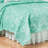 Turquoise Bay Cotton Reversible Quilt Set-1425336325