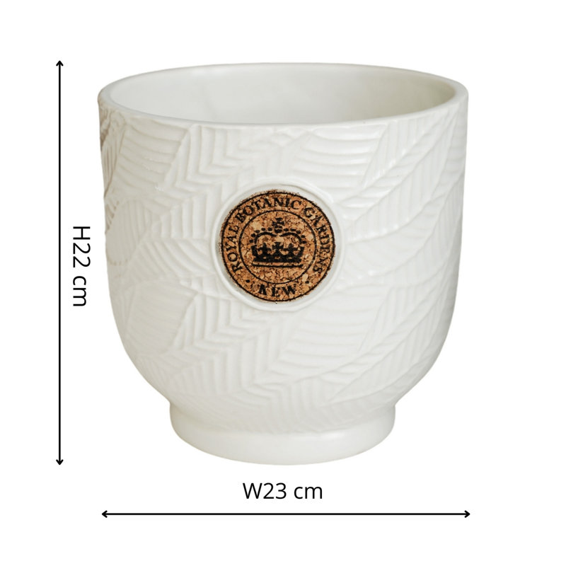 Ceramic Cachepot, Ivory