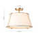 Linen Blend Semi Flush Mount