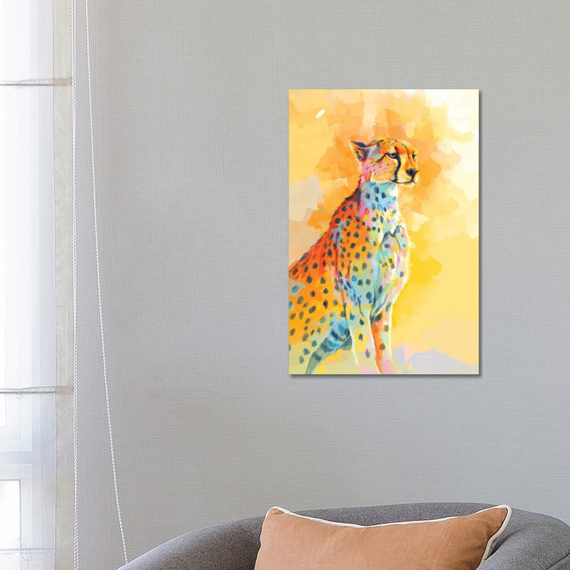 «Cheetah Wild Grace», impression sur toile tendue, H 26 po x l 18 po x 1,5 po