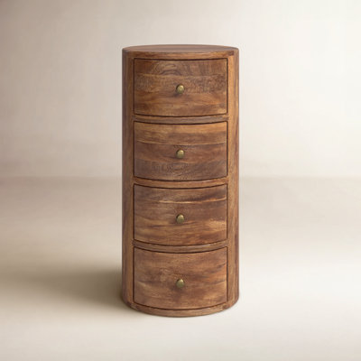 Kleopas Metal Nightstand with Integrated LED Light 3-Tier Nightstand