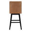 Tabouret de bar et de comptoir pivotant en cuir véritable Zahara Neri-117480005-129862410