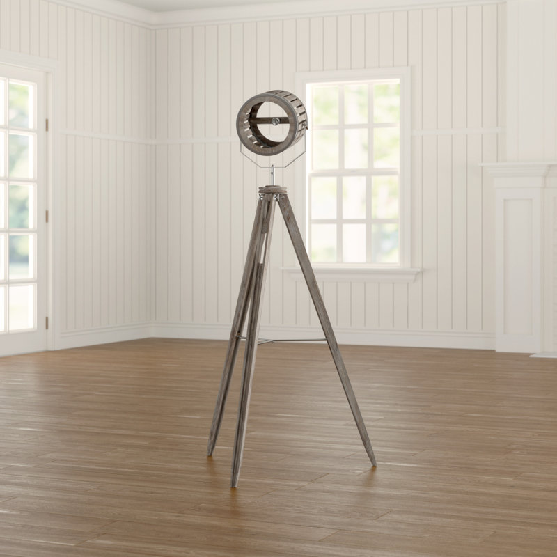 Burwell 151cm Tripod Floor Lamp, Grey