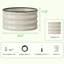  Ensemble de 3 pots de jardin surélevés ronds 2 x 2 x 1 pi, boîte de jardinière en métal galvanisé pour le jardinage extérieur-1214055292-1212704506-1214055235