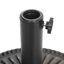 Outdoor 15 kg Round Patio Parasol Base, Polyethylene and Concrete