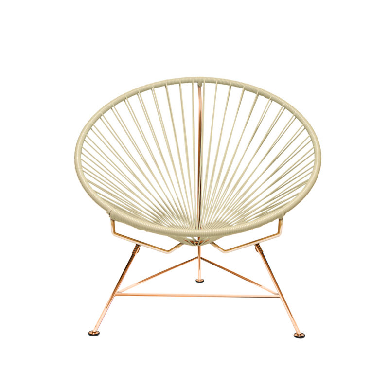 Innit Indoor Handmade Lounge Chair, Wheat/Copper