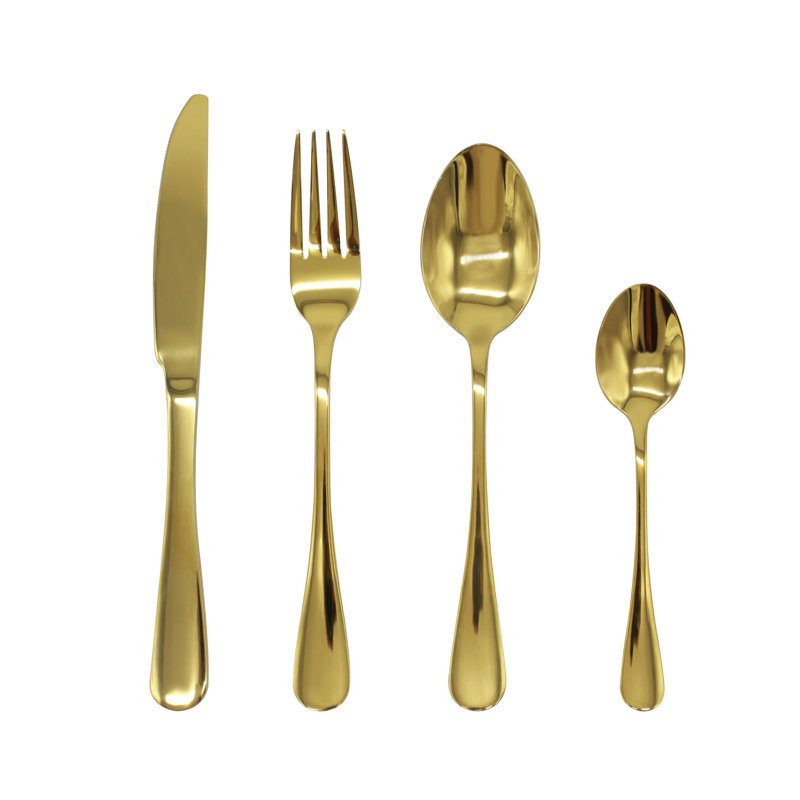 Andersonville 24 Piece Cutlery Set, Service for 6, Gold