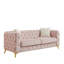 Canapé à compression, canapé Chesterfield 82,5 pouces en velours rose
