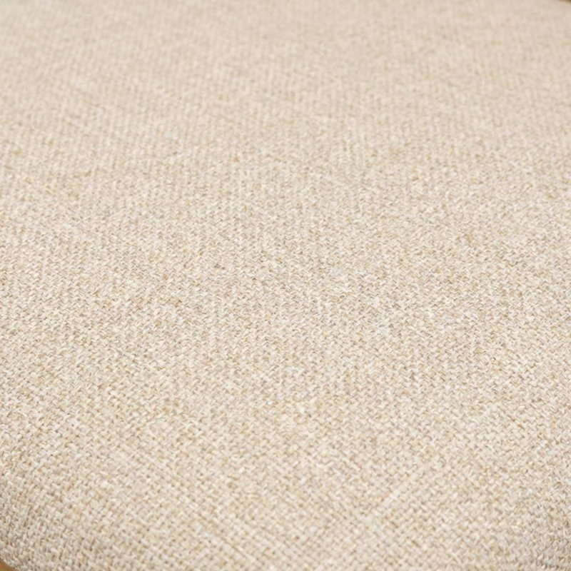 Ensemble de 4 chaises de salle à manger, finition chêne, sièges rembourrés en microfibre de lin, structure en bois franc asiatique massif