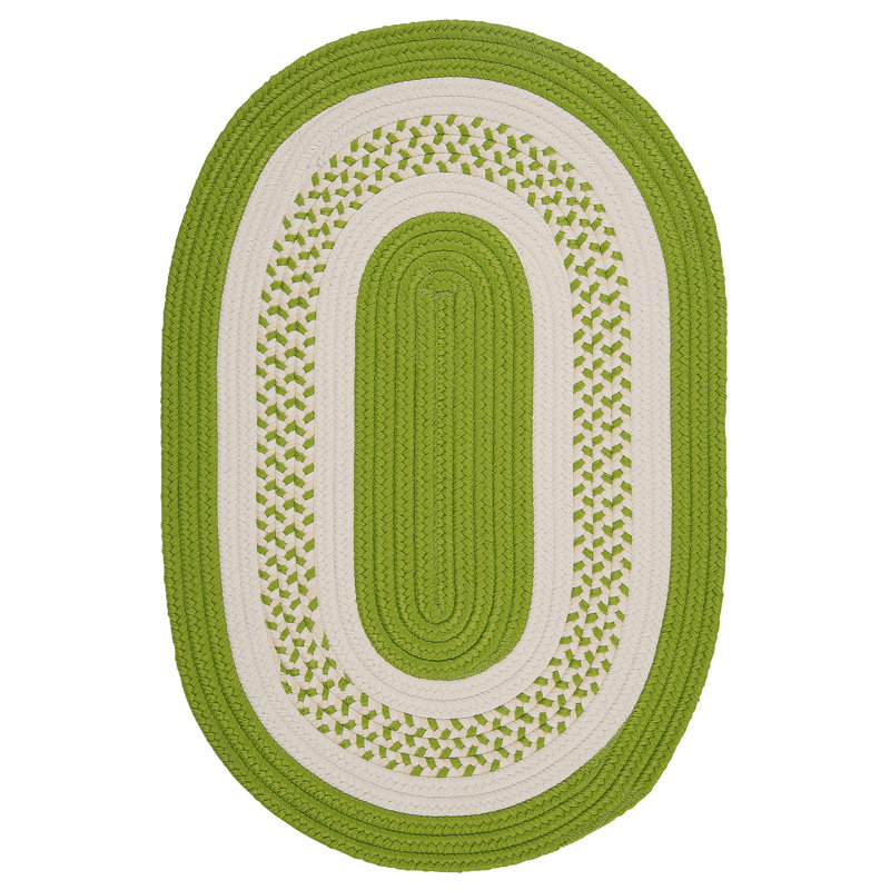 Tapis intérieur / extérieur Crescent - vert vif, Ovale 10 pi x 13 pi