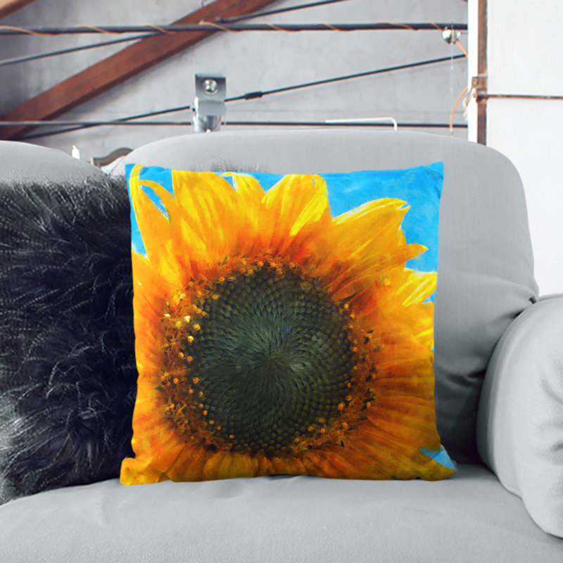 Sunflower Vol.4 Square Throw Cushion, 55cm H x 55cm W x 20cm D