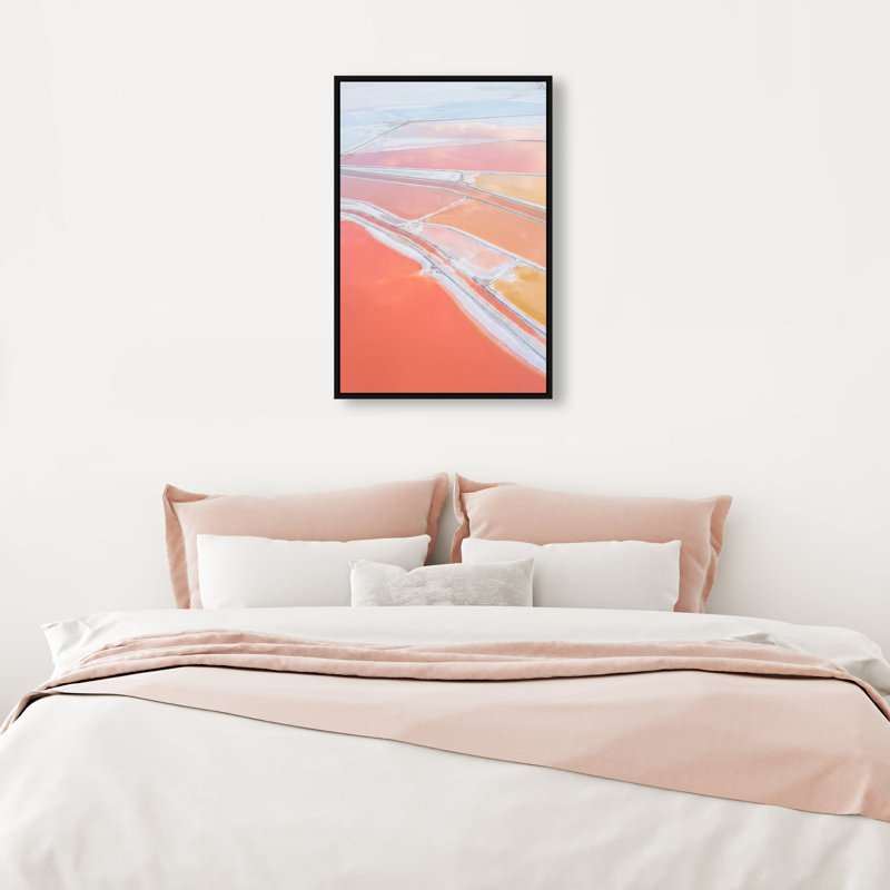 Coral Rivers Print by Oliver Gal, 17"H x 25"W, Black Floater Frame