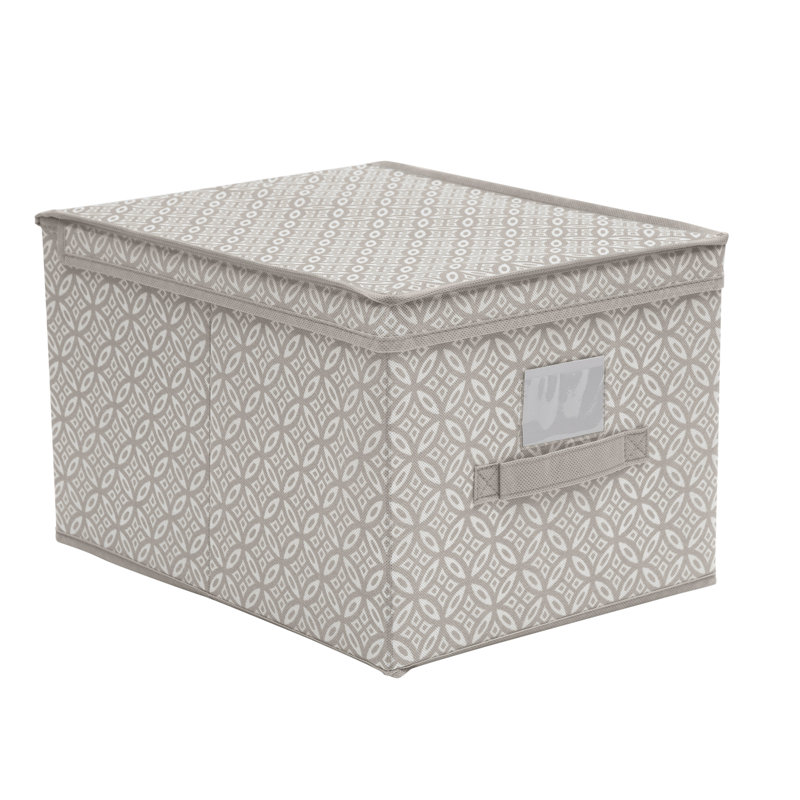 Large Gray Nonwoven Fabric Storage Box with Handle